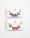 ZARCILLOS TOPITOS CEREZA SET DE 3