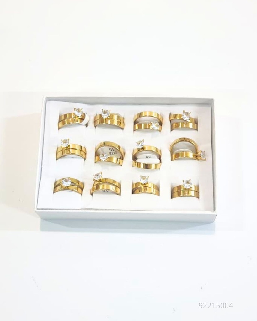 ANILLOS PIEDRA PAREJA (ACERO INOXIDABLE)