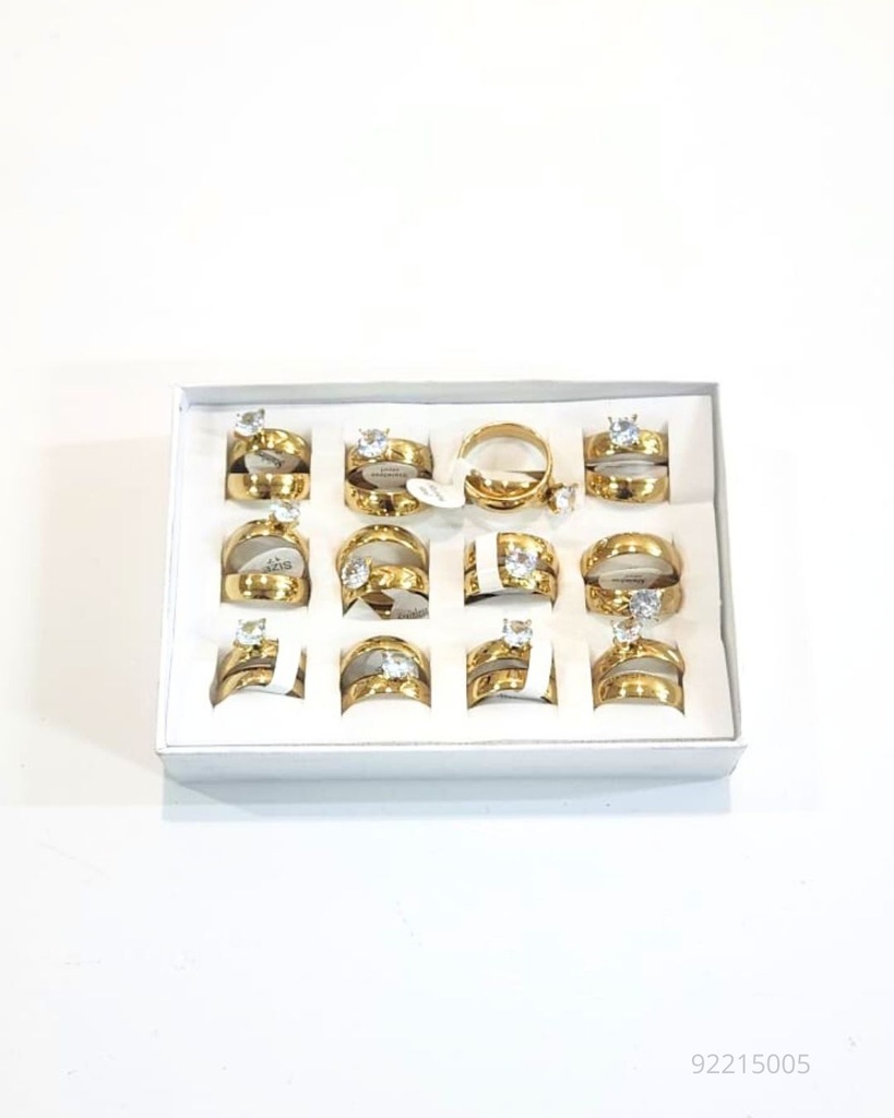 ANILLOS PIEDRA PAREJA (ACERO INOXIDABLE)
