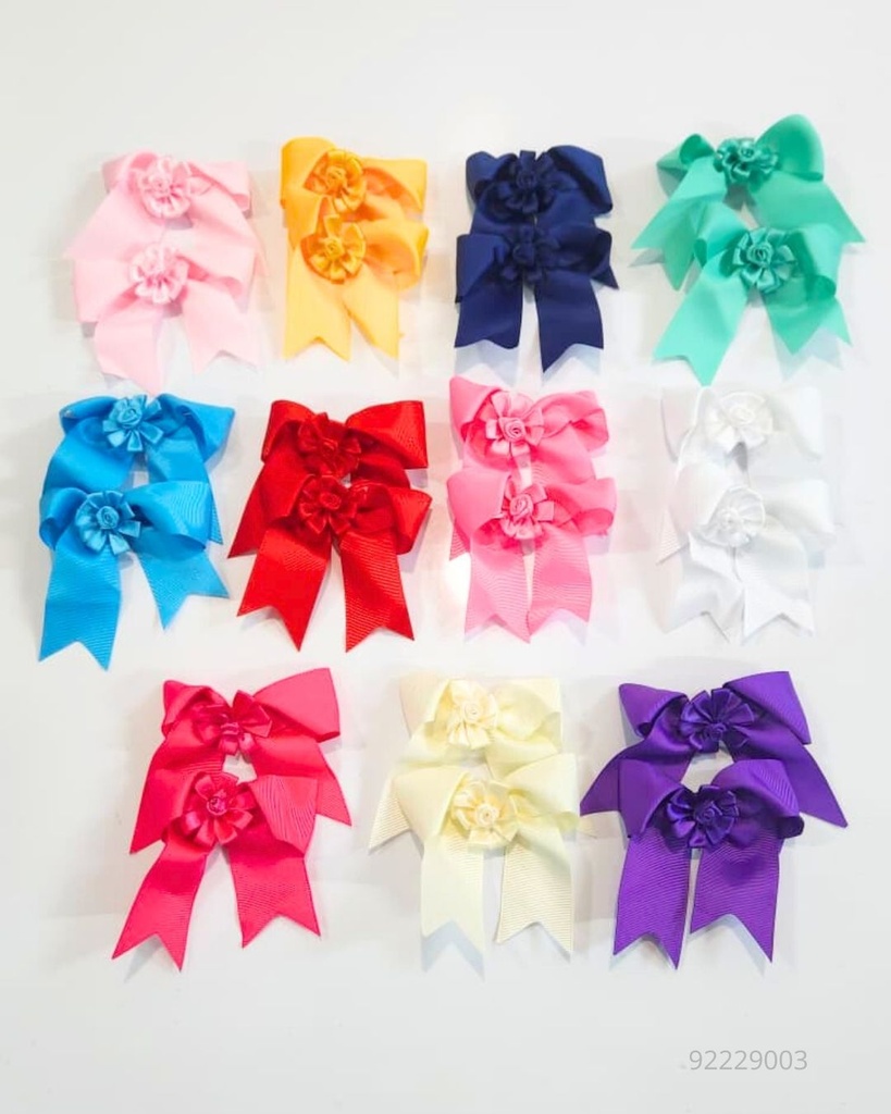 GANCHOS LAZOS CUPCAKE FLOR POR PAR (10CM)
