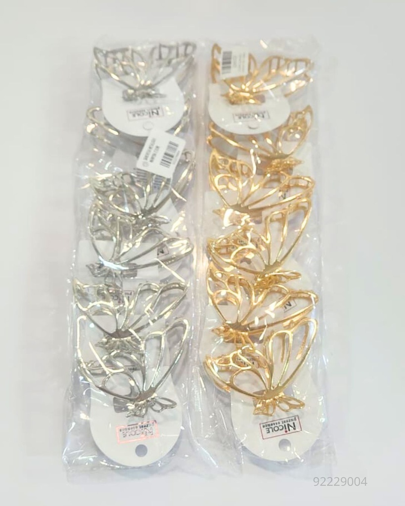 GANCHETAS METALICAS MARIPOSA (7.5CM)