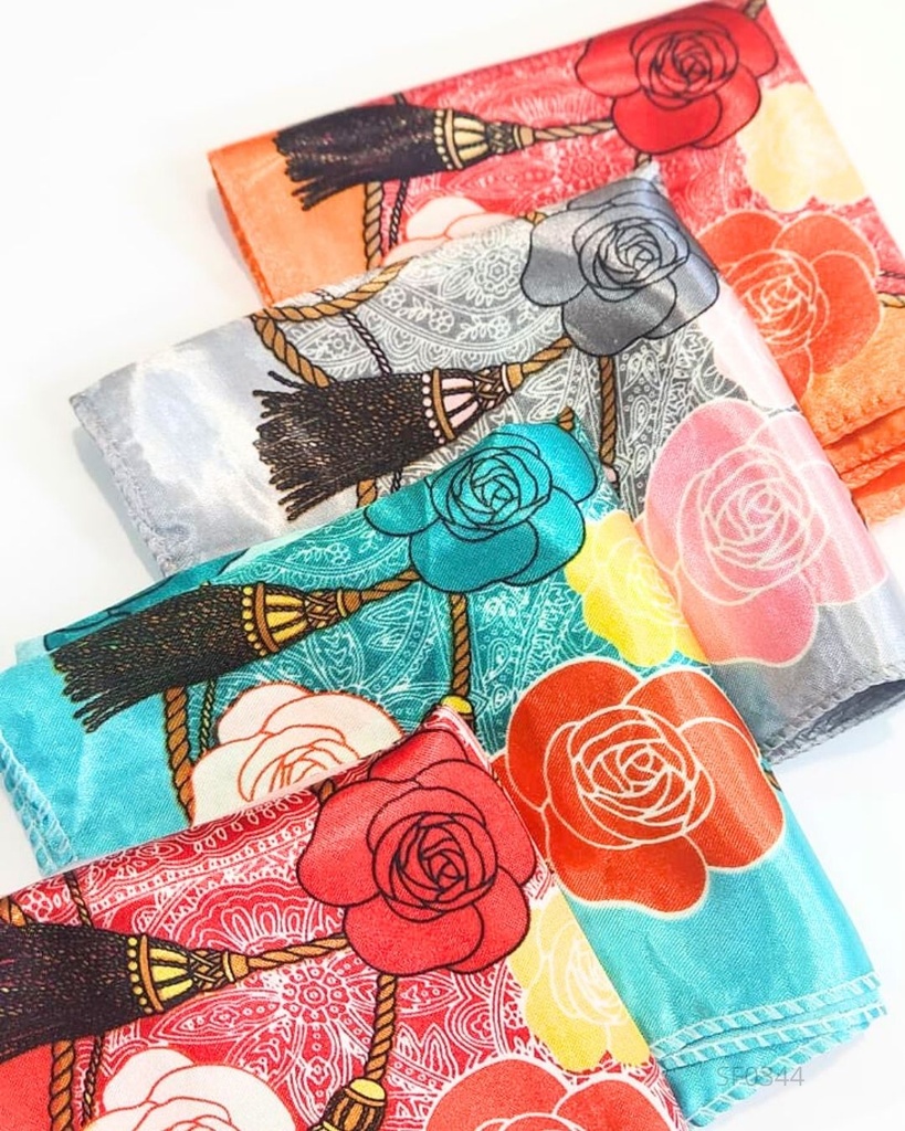 PAÑOLETAS DE SEDA ROSAS