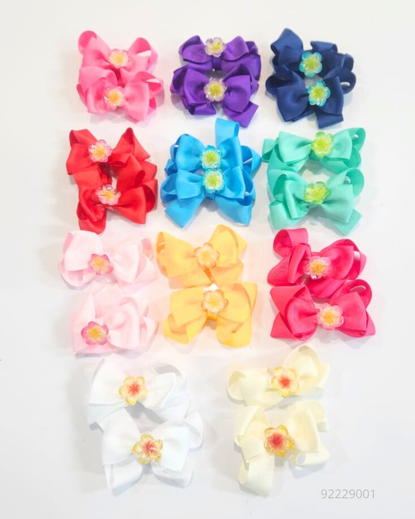 GANCHOS LAZOS FLOR POR PARES (10CM)