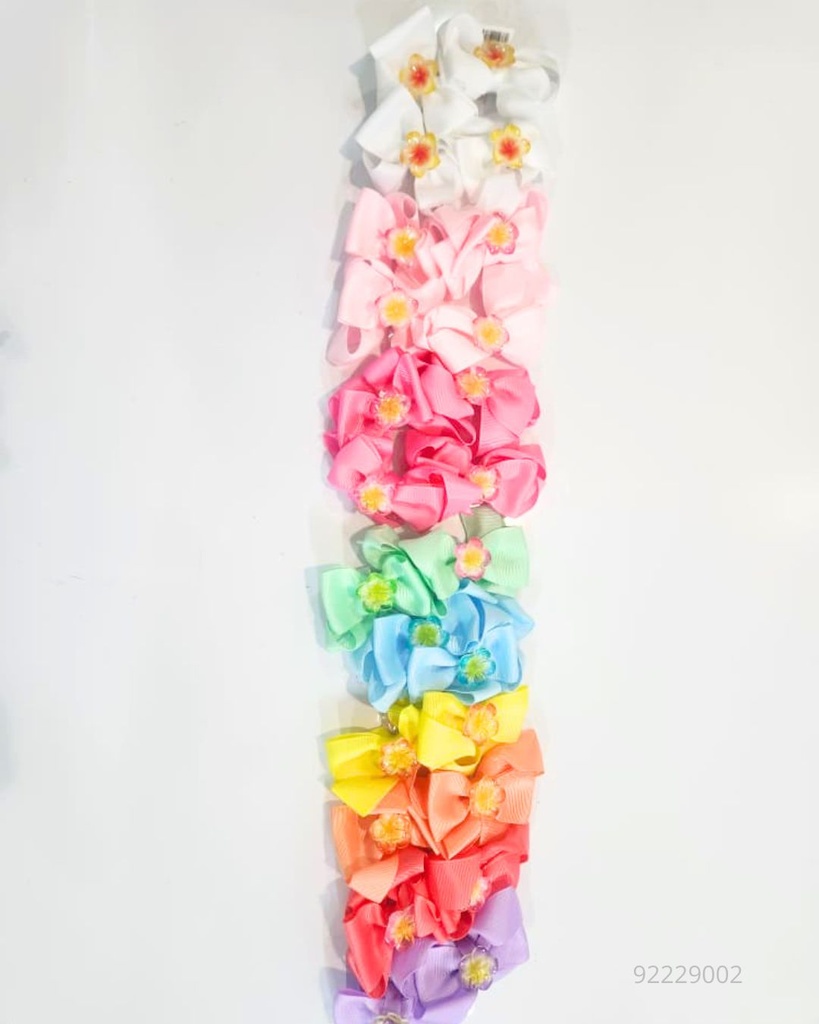 GANCHOS LAZOS PASTEL FLOR POR PARES (10CM)