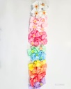 GANCHOS LAZOS PASTEL FLOR POR PARES (10CM)
