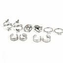 SET DE ANILLOS MARIPOSA CORAZON X10