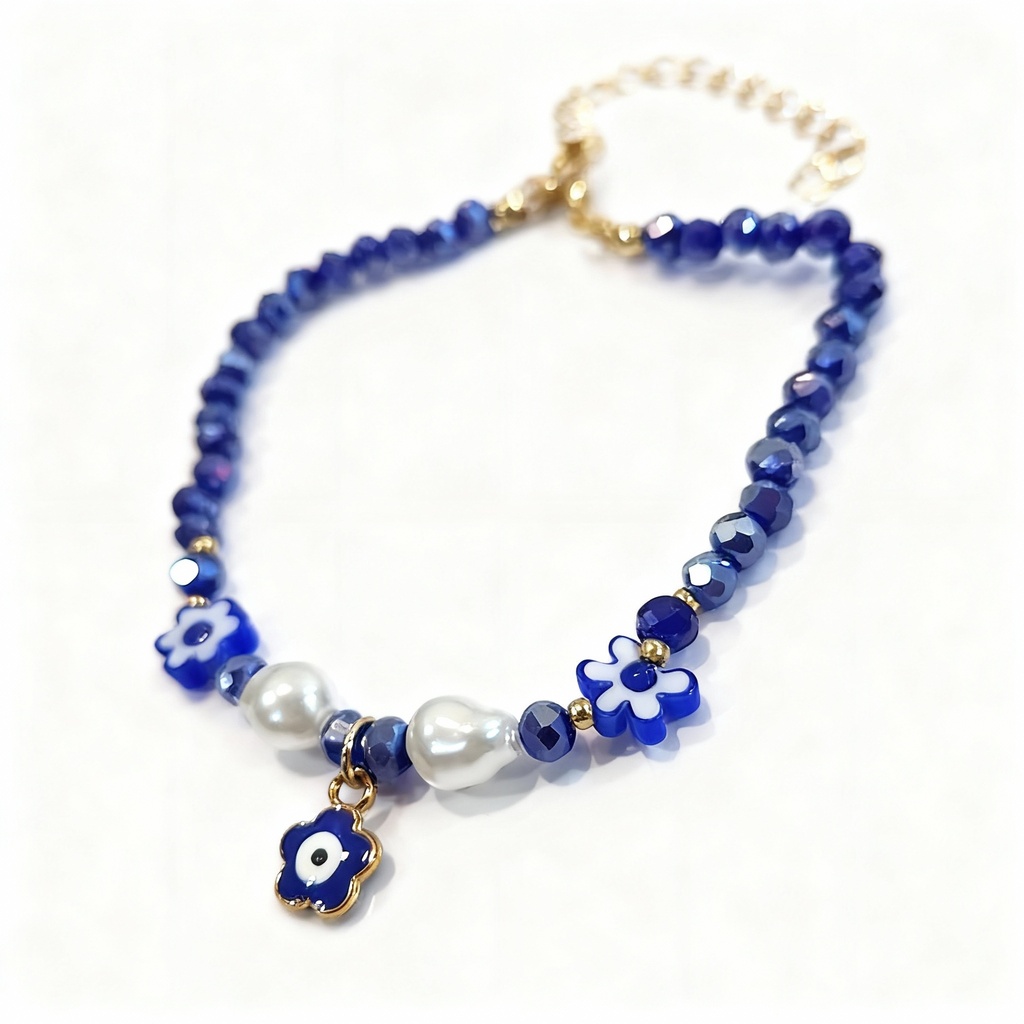 PULSERA OJO TURCO FLOR