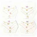 COLLAR CORAZON MARIPOSA X3