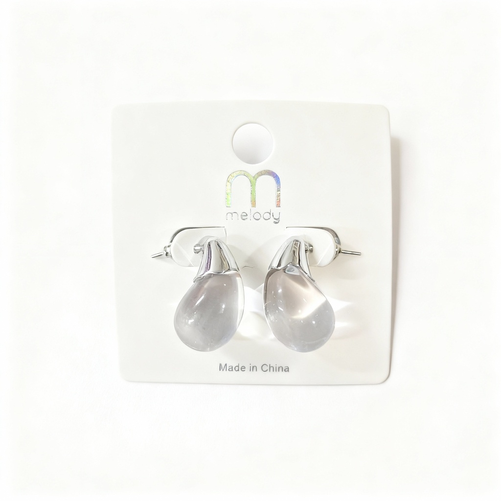 ZARCILLOS GOTA TRANSPARENTE