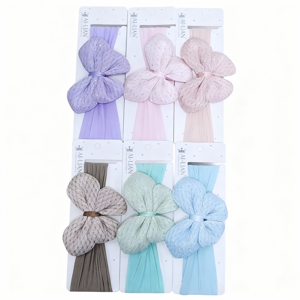 BANDANA LAZO MARIPOSA NIÑA  PASTEL