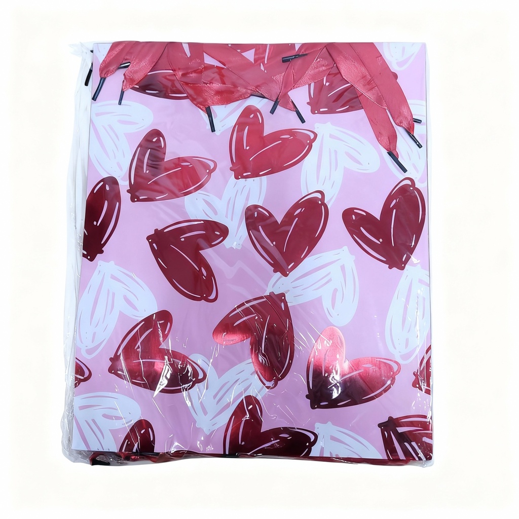 BOLSA DE REGALO GRANDE CORAZONES