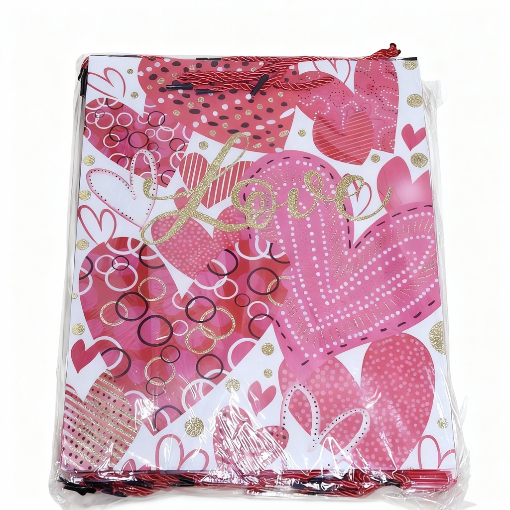 BOLSA DE REGALO GRANDE CORAZONES LOVE