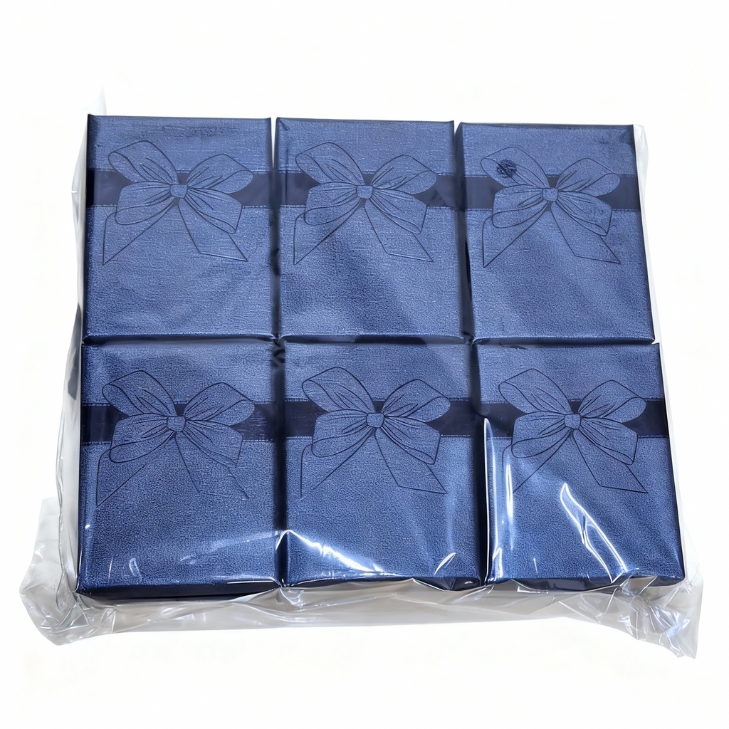 CAJA DE REGALO CUADRADA NEGRA LAZO