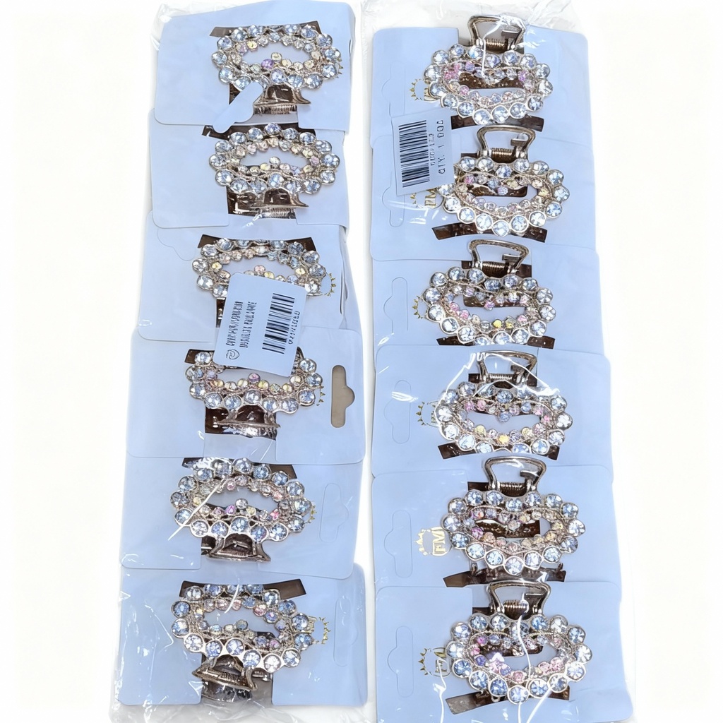 GANCHETA CORAZON METALICA BRILLANTE