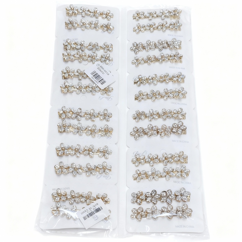 GANCHO LAZO FLOR BRILLANTE X2