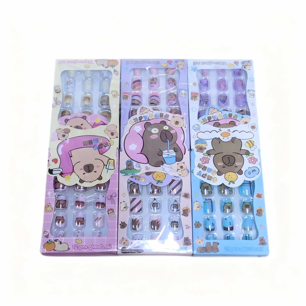 KIT DE UÑAS CAPYBARA  PARA NIÑA 