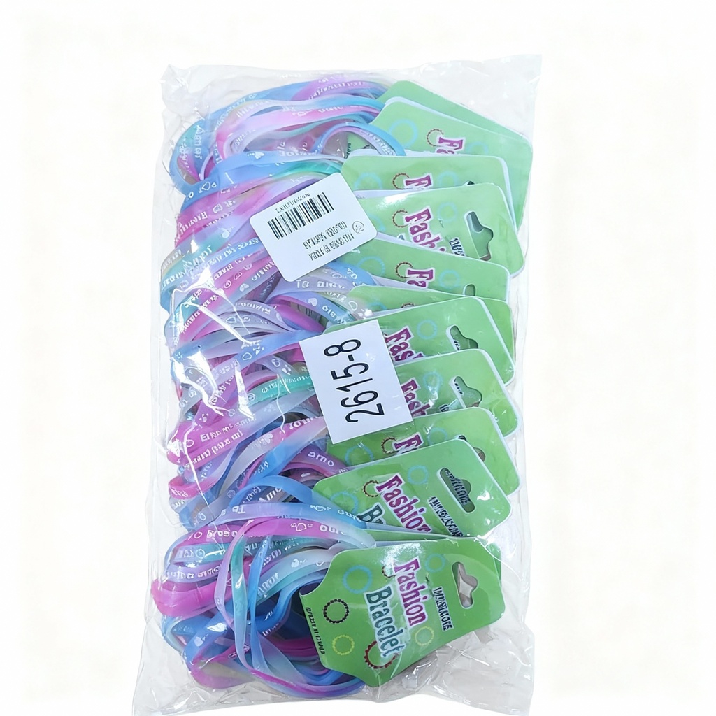 PULCERAS DE GOMA COLORES PASTELES