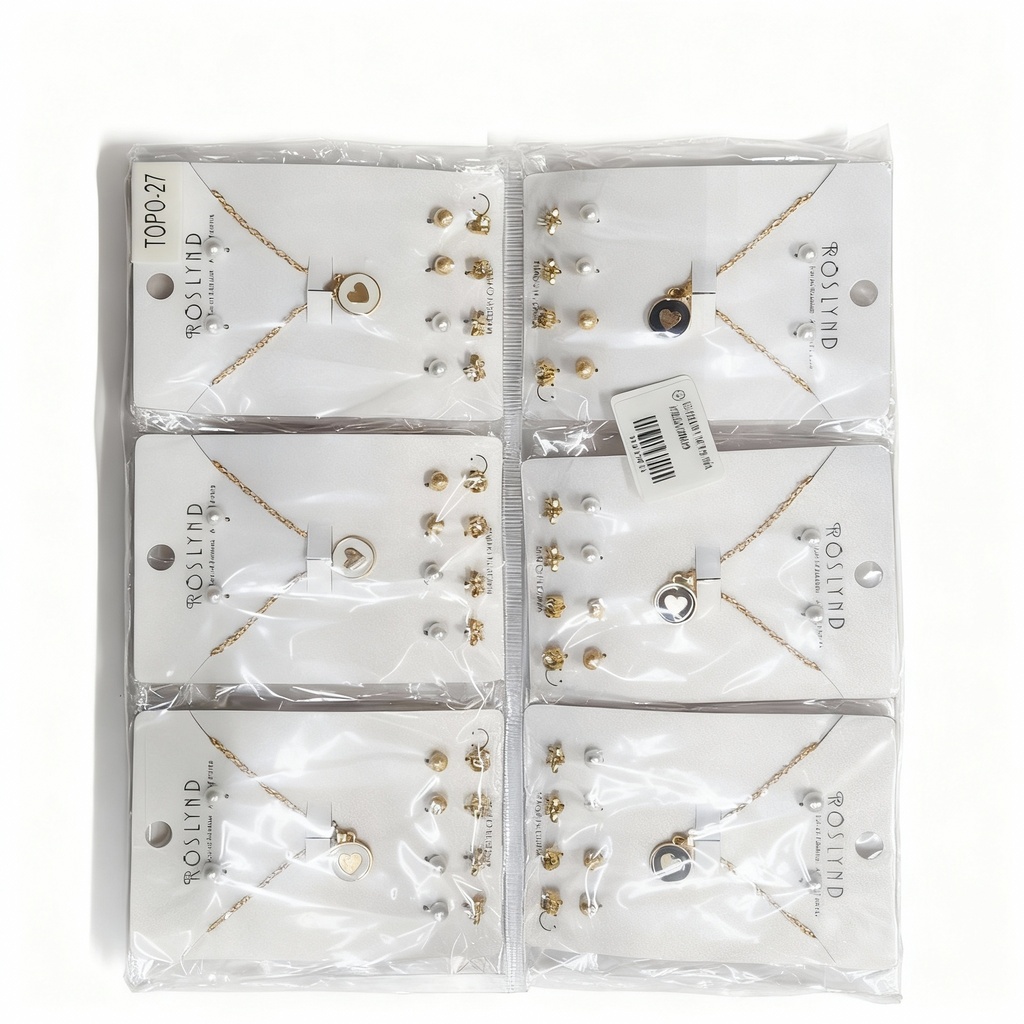 SET COLLAR Y TOPITOS NIÑA CIRCULO CORAZON