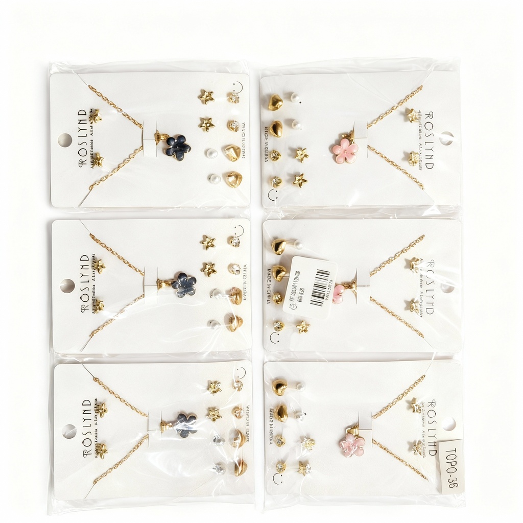 SET COLLAR Y TOPITOS NIÑA FLOR