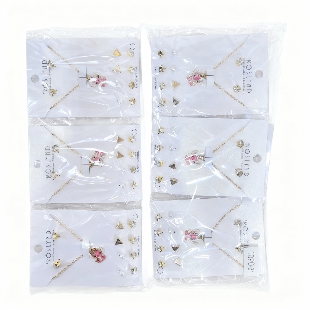 SET COLLAR Y TOPITOS NIÑA LILO