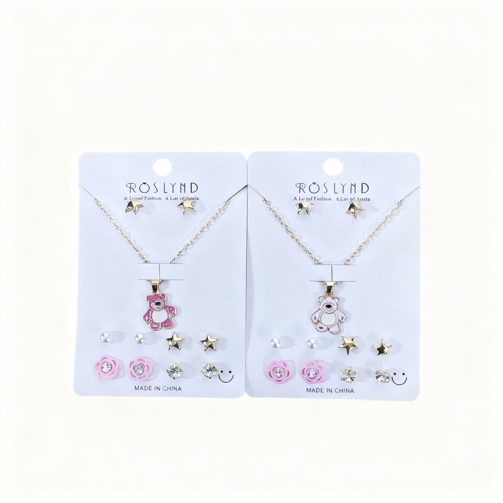 SET COLLAR Y TOPITOS NIÑA OSO