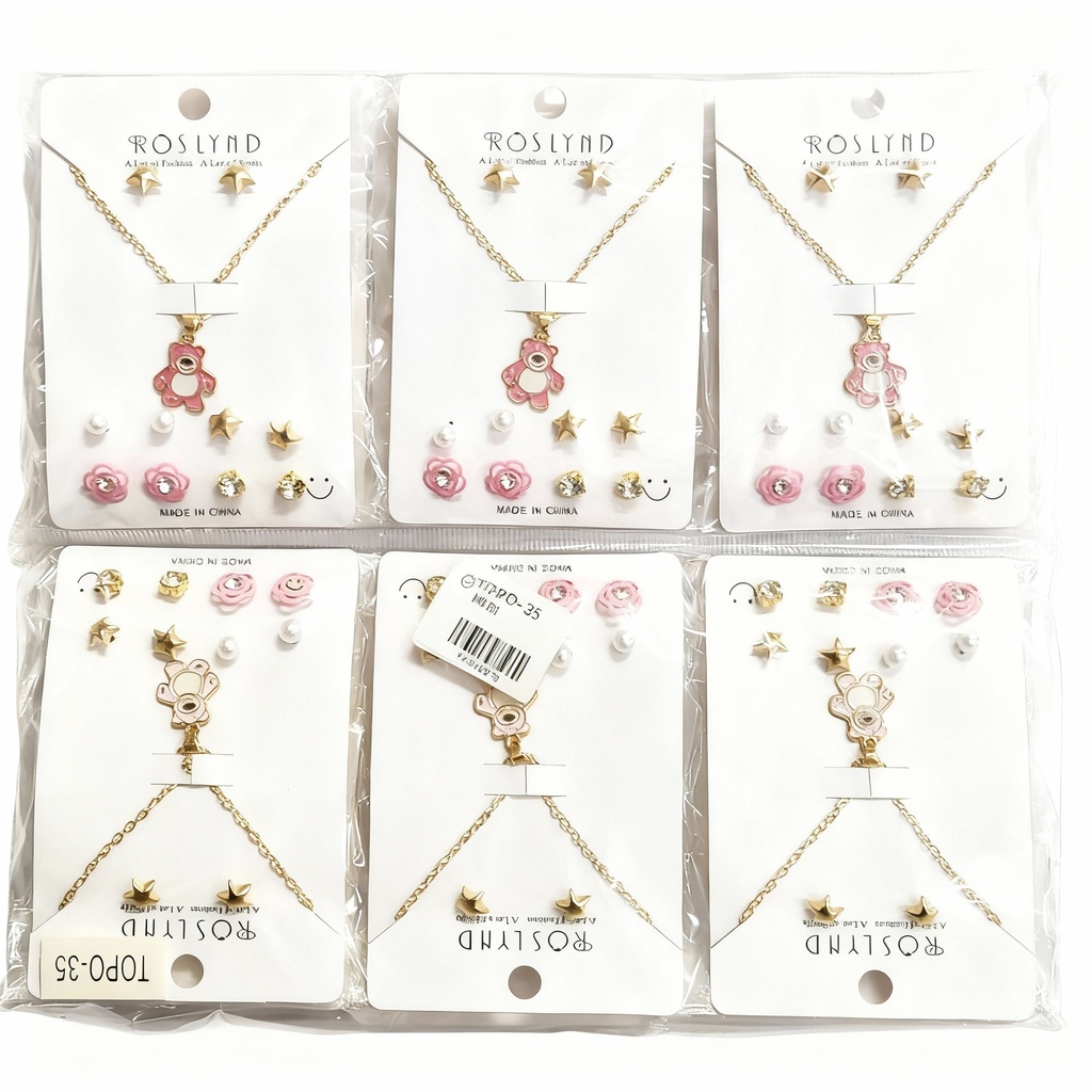 SET COLLAR Y TOPITOS NIÑA OSO