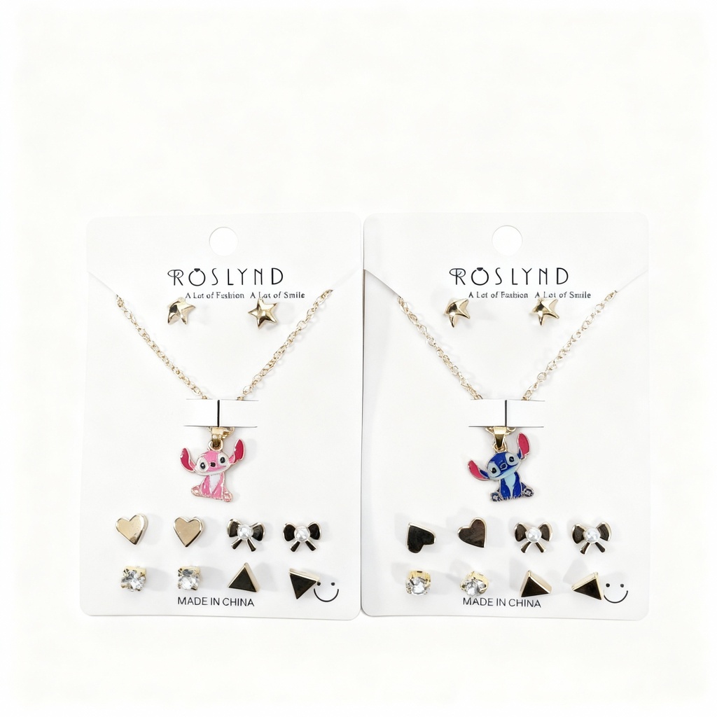 SET COLLAR Y TOPITOS NIÑA STITCH