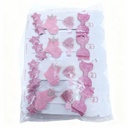 GANCHOS ESCARCHADO ROSADO X4