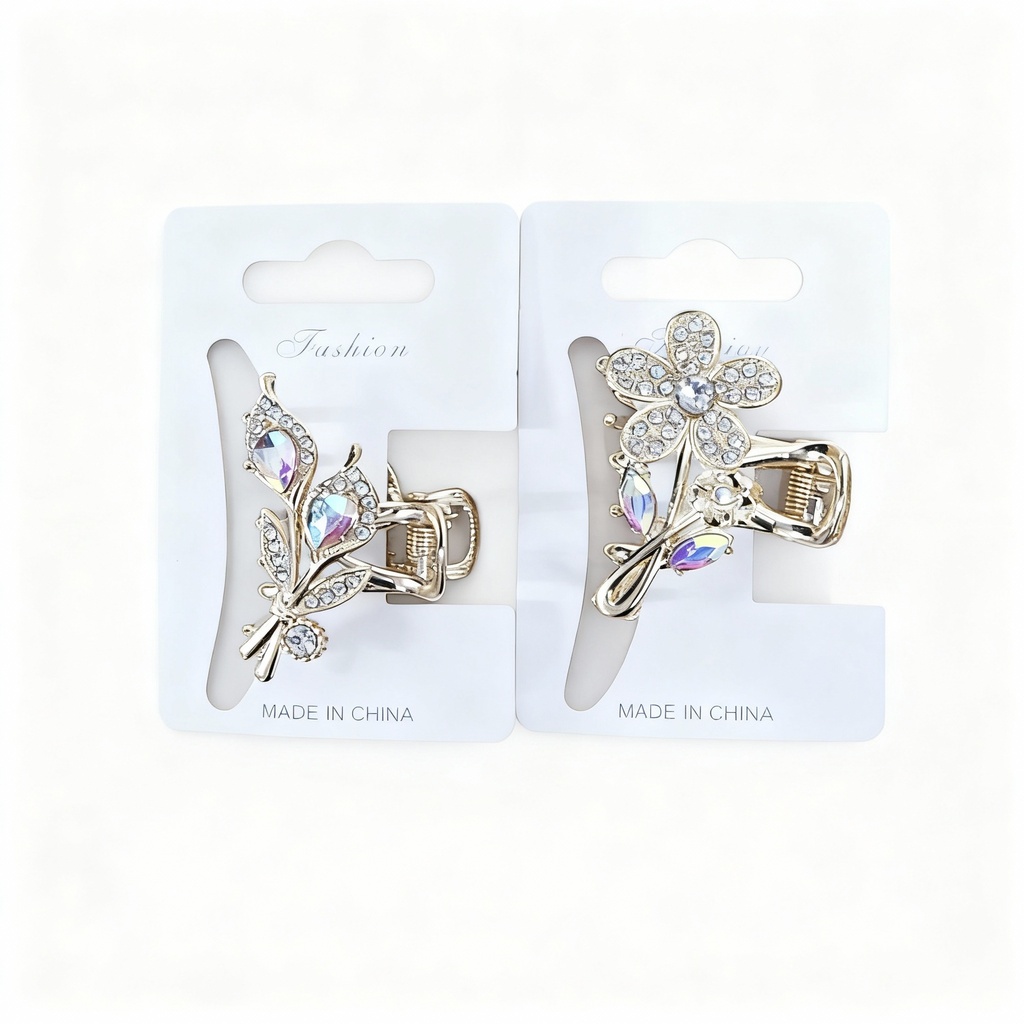 GANCHETA METAL FLOR BRILLANTE 
