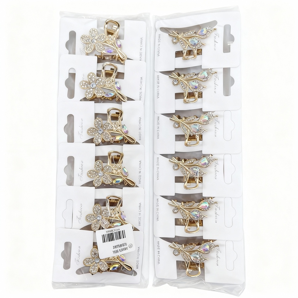 GANCHETA METAL FLOR BRILLANTE 