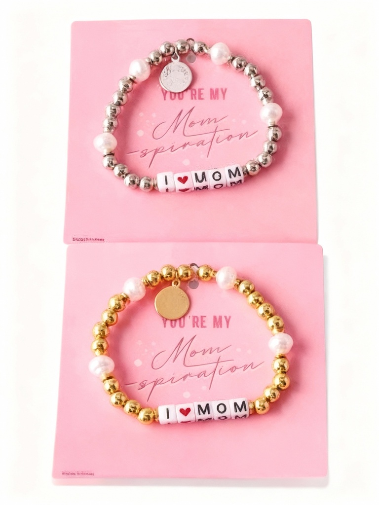 PULSERAS PEPITAS I LOVE MADRE