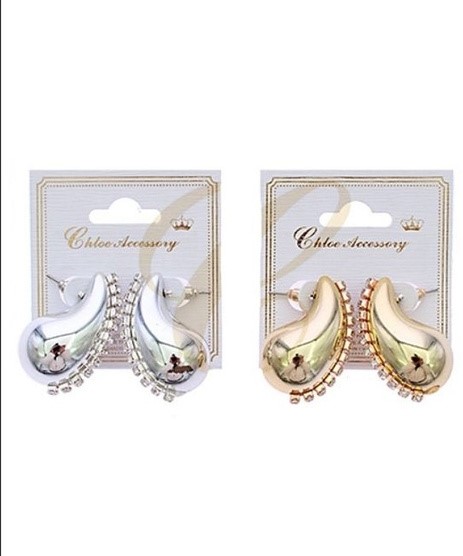 ZARCILLOS CHUNKY GOTAS CON STRASS