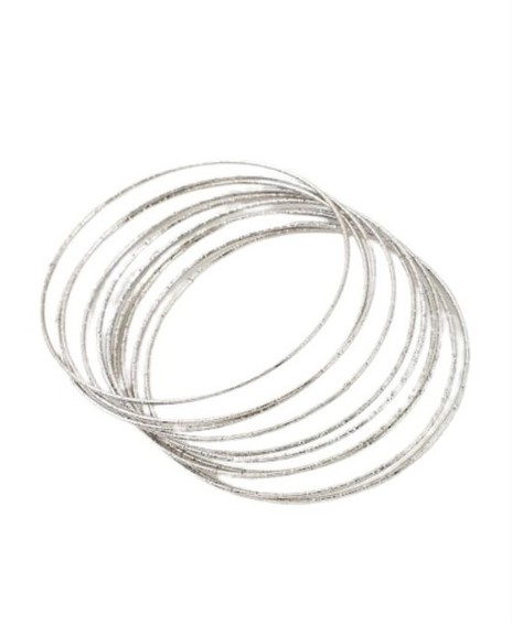 PULSERAS SEMANARIO PLATEADA SET DE 10