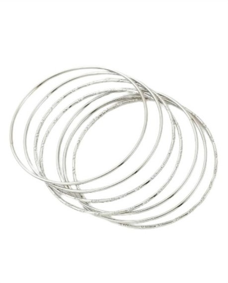 PULSERAS SEMANARIO PLATEADA SET DE 7