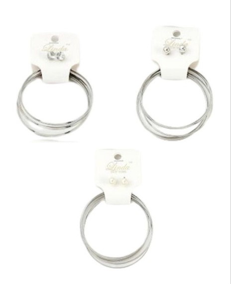 PULSERAS SEMANARIO PLATEADA SET DE 5 CON TOPITOS