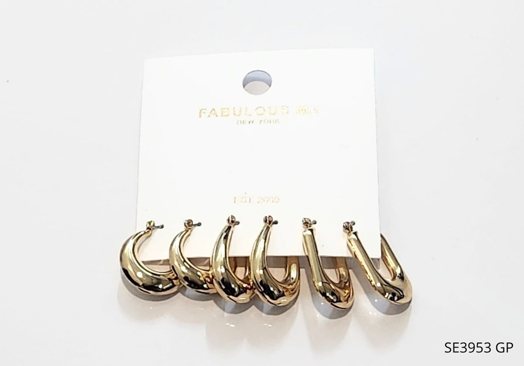 ARGOLLAS SET PEQUEÑAS CHUNKY DE 3