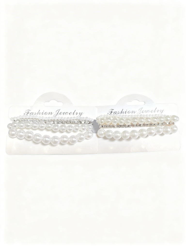 PULSERA  PERLA X4
