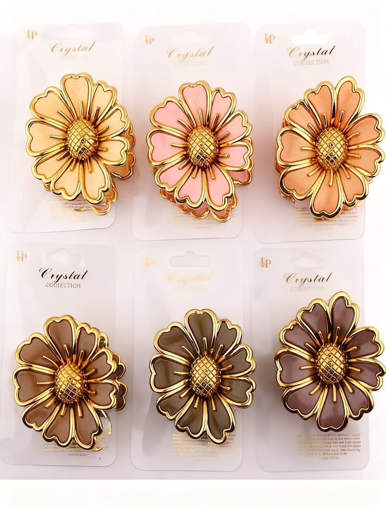 GANCHETA FLOR CON DORADO