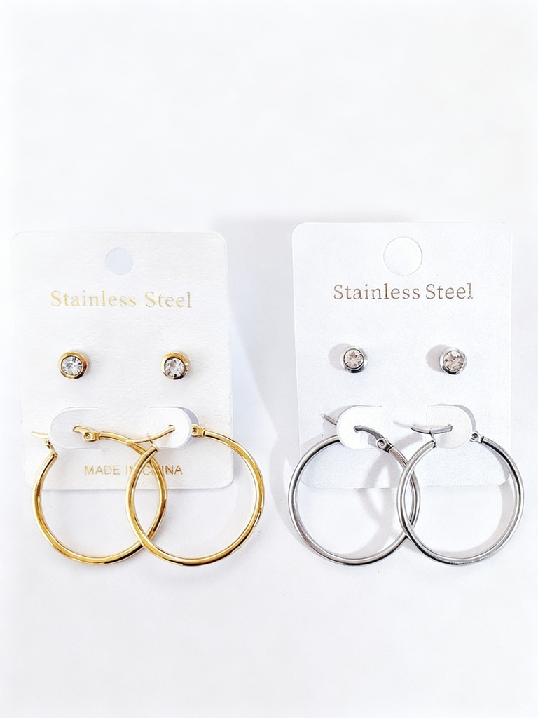 SET TOPITO Y ARGOLLA ACERO  X2