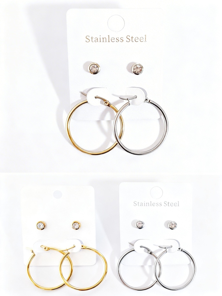 SET TOPITO Y ARGOLLA ACERO  X2