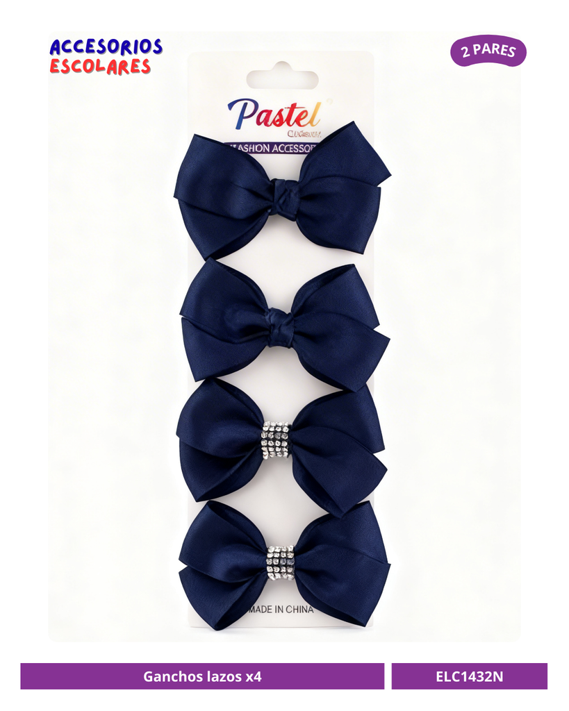 GANCHO LAZO SET DE 4 AZUL MARINO
