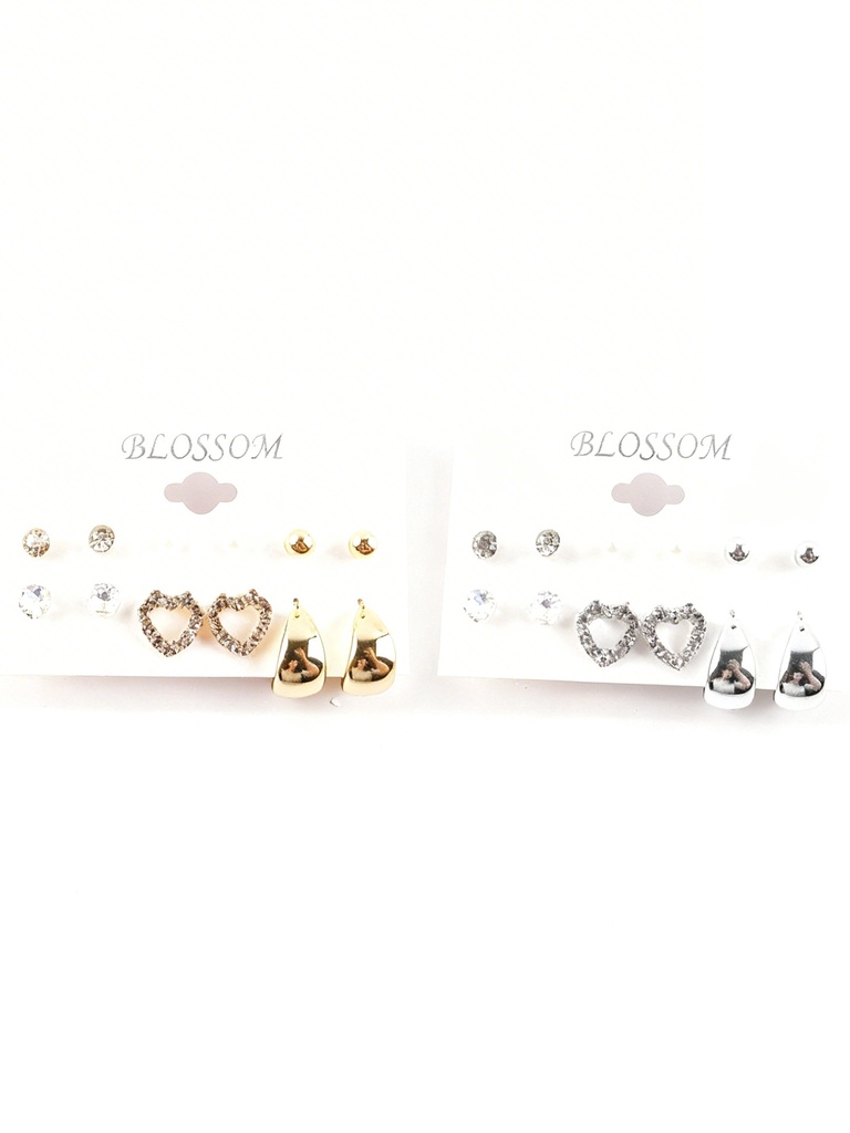 SET TOPITO CORAZON  ARGOLLA X6