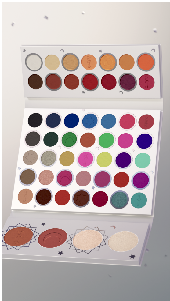 PALETA PROFESIONAL MAJESTIC EVOLUTION CON 49 SOMBRAS + 2 RUBORES + 2 ILUMINADORES