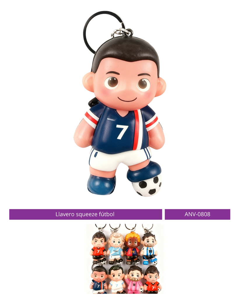 LLAVERO  SQUEEZE JUGADORES FUTBOL