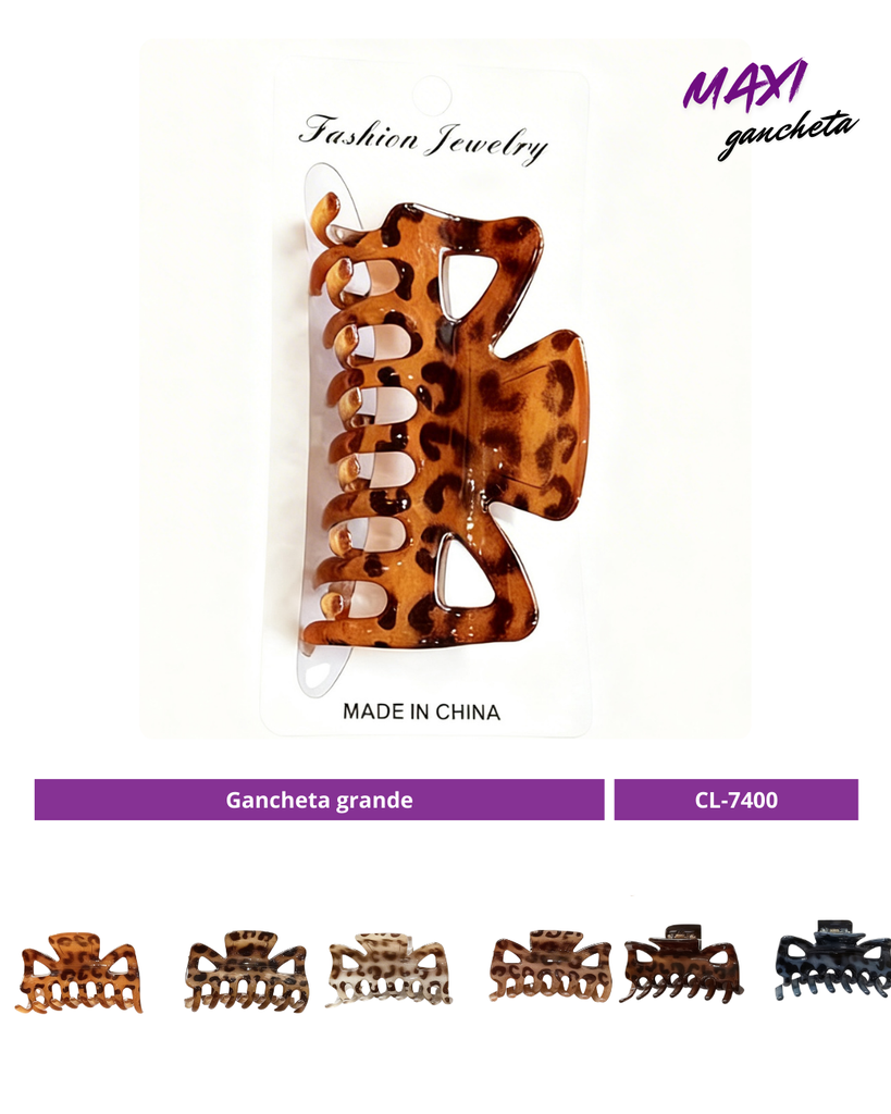 GANCHETA GRANDE ANIMAL PRINT 