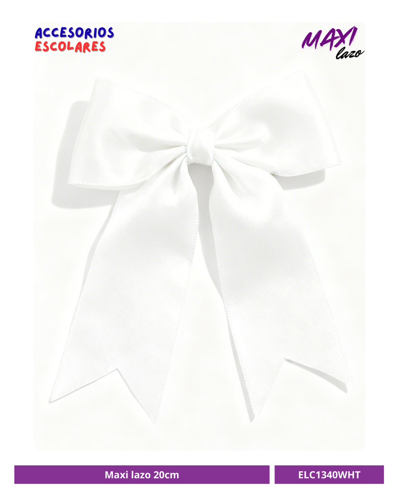MAXI LAZO 20CM COQUETTE BLANCO