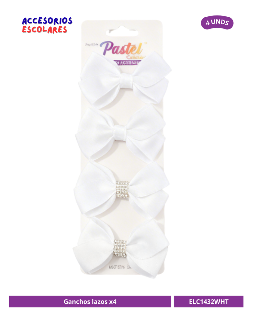 GANCHO LAZO BLANCO SET DE 4