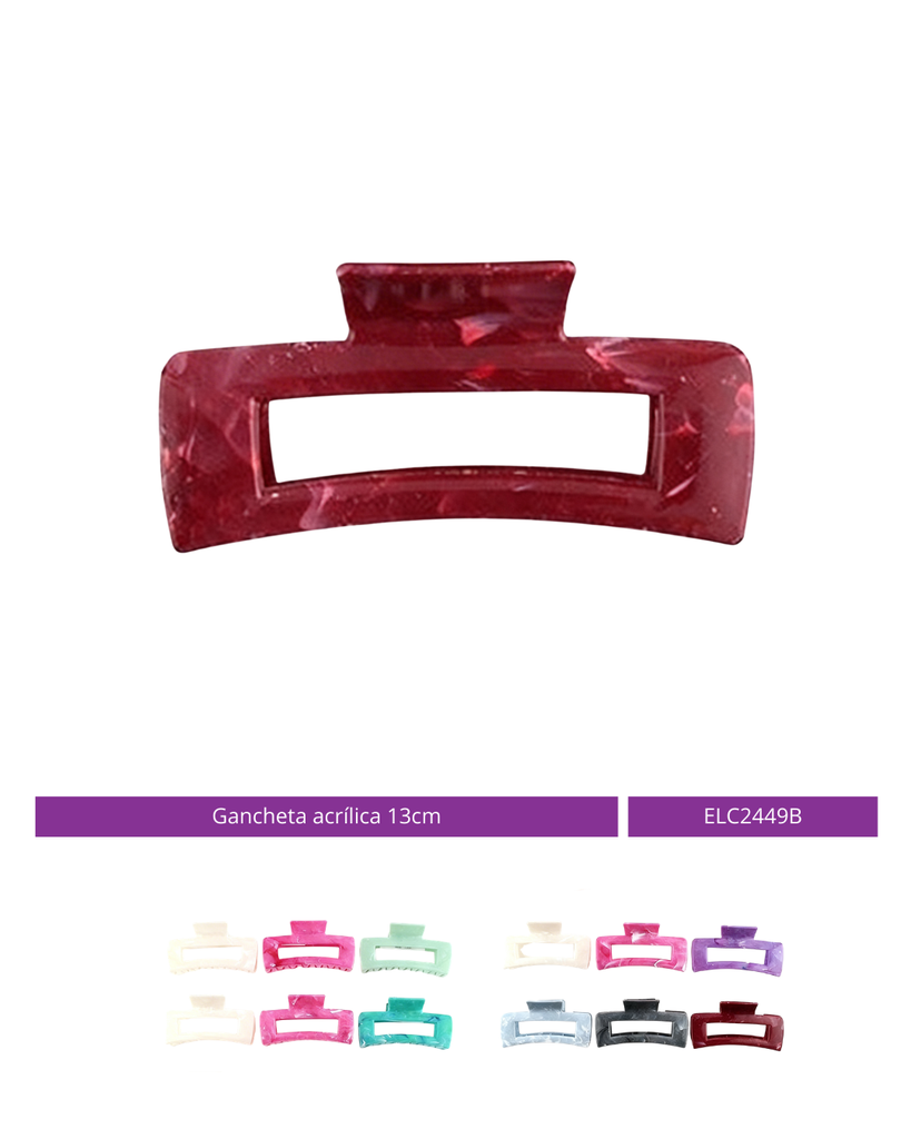 GANCHETA COLORES 13CM CUADRADA
