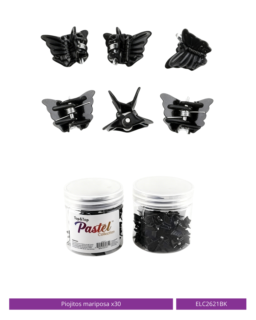 PIOJOTOS MARIPOSA NEGROS POTE X30