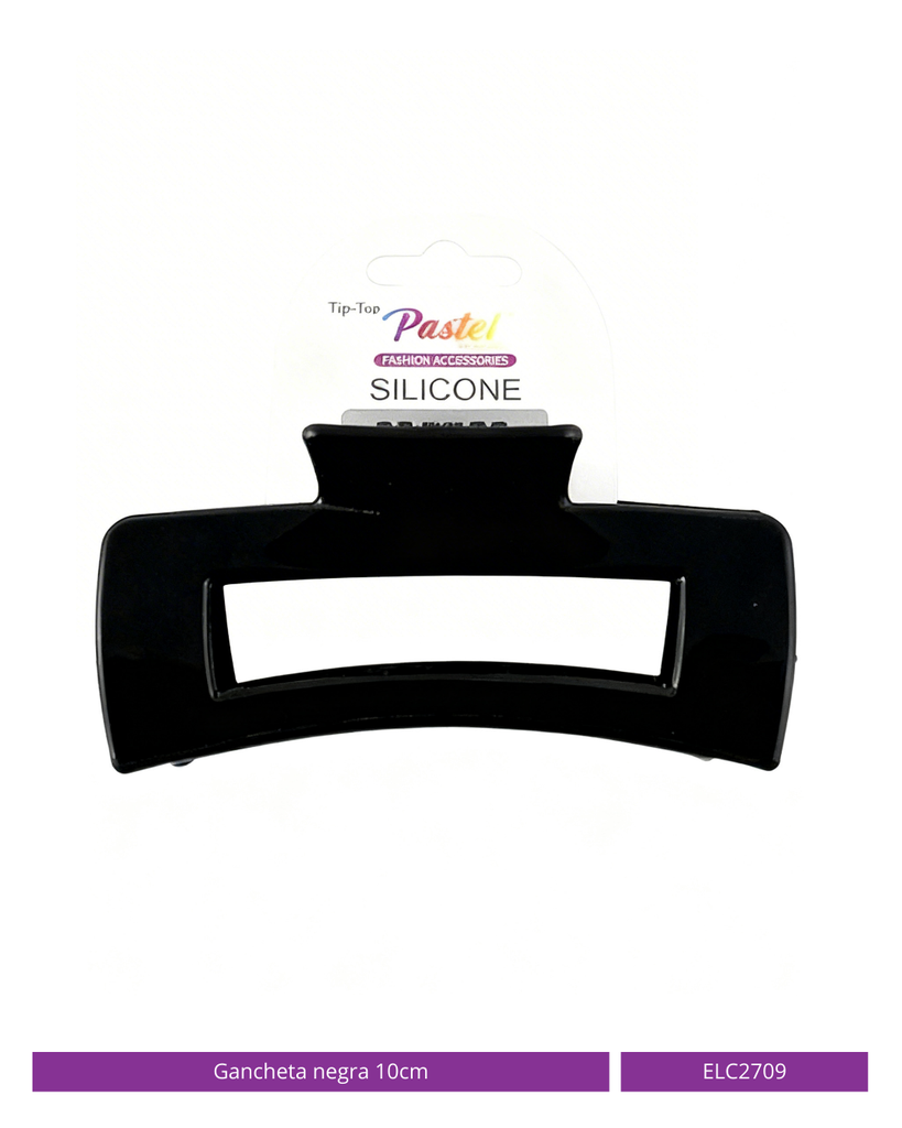 GANCHETA NEGRA 10CM MATE CUADRADA